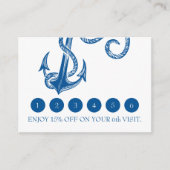 Nautical Blue Anchor Loyalty Kaart (Voorkant)