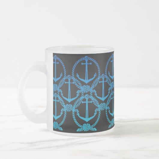 Nautical Blue Anchor Motif Frosty Mok (Links)