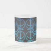 Nautical Blue Anchor Motif Frosty Mok (Center)