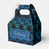 Nautical Blue Anchor Motif Gable Favor Box Bedankdoosjes (Voorkant Zijde)