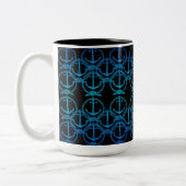 Nautical Blue Anchor Motif Mok (Links)