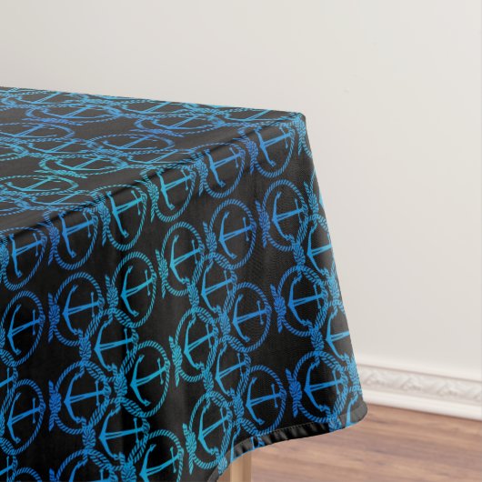 Nautical Blue Anchor Motif Tablecloth Tafelkleed (Voorbeeld)