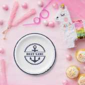 Nautical Blue Anchor Paper Bord (Feest)