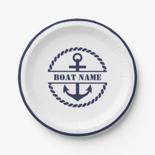 Nautical Blue Anchor Paper Bord