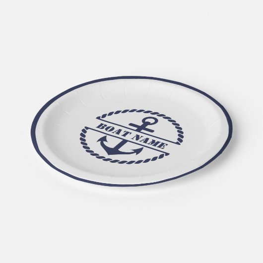 Nautical Blue Anchor Paper Bord (Gekanteld)