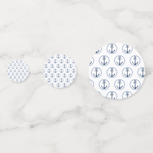 Nautical Blue Anchor Party Confetti (Voorkanten)