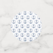 Nautical Blue Anchor Party Confetti (Kleine voorkant)