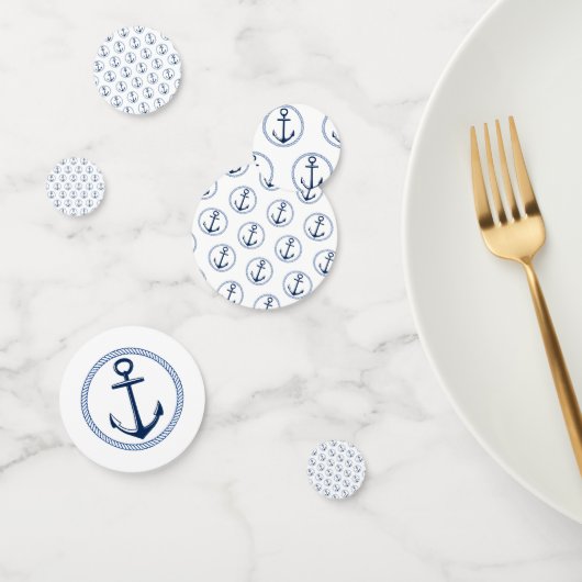 Nautical Blue Anchor Party Confetti (Groep)