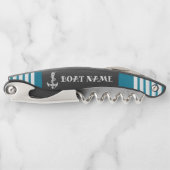 Nautical Blue Anchor personaliseren Kurkentrekker (Voorkant)