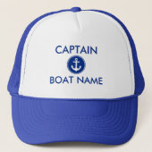 Nautical Blue Anchor Personalized Boat Captain Pet (Voorkant)