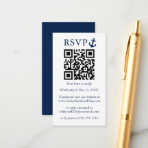 Nautical Blue Anchor QR RSVP