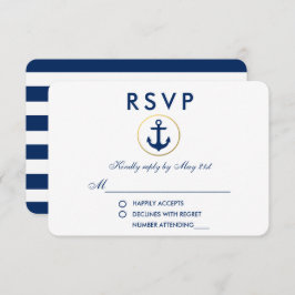 Nautical Blue Anchor RSVP