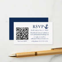 Nautical Blue Anchor RSVP QR