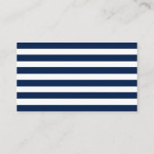 Nautical Blue Anchor RSVP QR Striped Informatiekaartje (Achterkant)