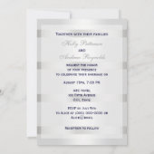 Nautical Blue Anchor Silver Wt BG V Wedding Kaart (Achterkant)