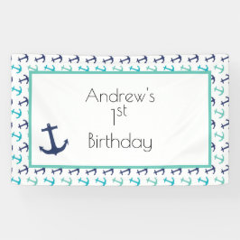 Nautical Blue Anchor Spandoek