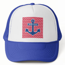 Nautical Blue Anchor Trucker Hat