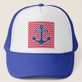 Nautical Blue Anchor Trucker Hat Trucker Pet