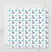 Nautical Blue Anchor Uitnodiging (Achterkant)
