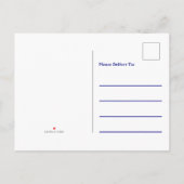 Nautical Blue and White Anchor Moving Notice Aankondigingskaart (Achterkant)