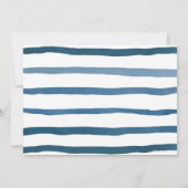 Nautical Blue and White Baptism Ceremony Afbeeldin Kaart (Achterkant)