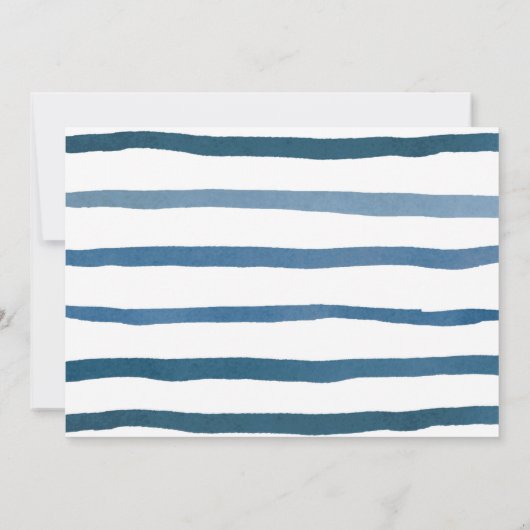 Nautical Blue and White Baptism Ceremony Afbeeldin Kaart (Achterkant)