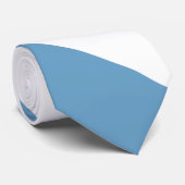 Nautical Blue and White Broad Stripe op een Stropdas (Opgerold)