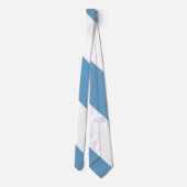 Nautical Blue and White Broad Stripe op een Stropdas (Achterkant)