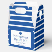 Nautical Blue and White Hangover Relief Kit Favor Bedankdoosjes (Geopend)