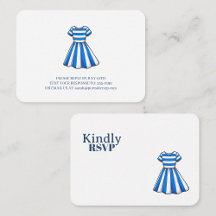 Nautical Blue And White Sailor Dress Party RSVP