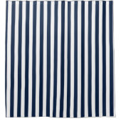 Nautical Blue and White Stripe Bath Shower Curtain Douchegordijn (Voorkant)