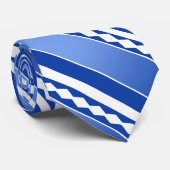 Nautical Blue and White Striped Stropdas (Opgerold)