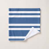 Nautical Blue and White Stripes Bad Handdoek (Wasdoekje)