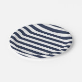 Nautical Blue and White Stripes Wedding / Party Papieren Bordje (Gekanteld)