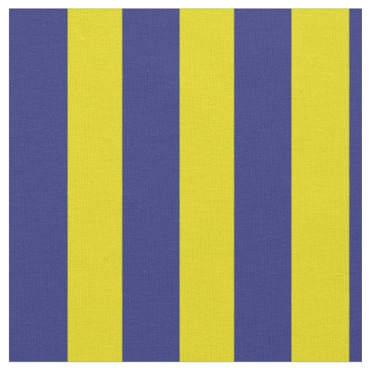 Nautical Blue and Yellow Stripes Stof (Close Up)