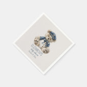 Nautical Blue Baby Bear Baby Shower Servet (Hoek)
