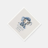 Nautical Blue Baby Elephant Baby Shower Servet (Hoek)