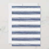 Nautical Blue Baby shower Invitation Kaart (Achterkant)