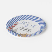 Nautical Blue Baby Shower Papieren Bordje (Gekanteld)