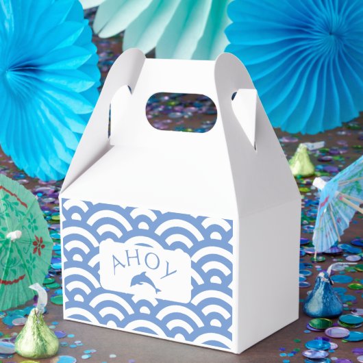 Nautical Blue Boho Baby shower Bedankdoosjes (Feest)