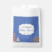 Nautical Blue Boy Baby Shower Bedankzakje (Voorkant)