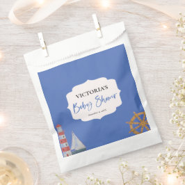 Nautical Blue Boy Baby shower Bedankzakje