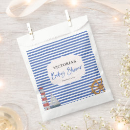 Nautical Blue Boy Baby shower Bedankzakje