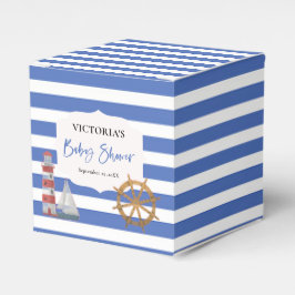 Nautical Blue Boy Baby shower voorkeursboxen Bedankdoosjes