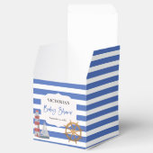 Nautical Blue Boy Baby shower voorkeursboxen Bedankdoosjes (Geopend)