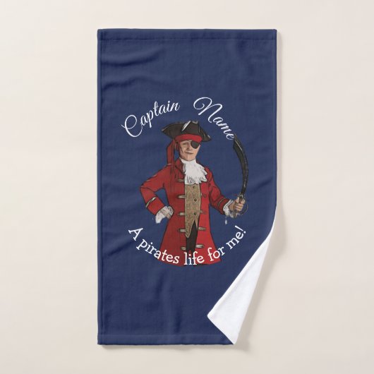 Nautical Blue Boy Party Pirate Bad Handdoek (Handdoek)