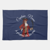 Nautical Blue Boy Party Pirate Theedoek (Horizontaal)