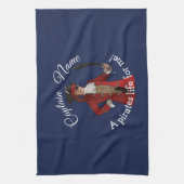 Nautical Blue Boy Party Pirate Theedoek (Verticaal)