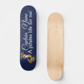 Nautical Blue Boy Party Pirates Persoonlijk Skateboard (Voorkant)