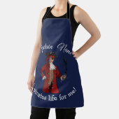 Nautical Blue Boy Pirate Apron Schort (Insitu)